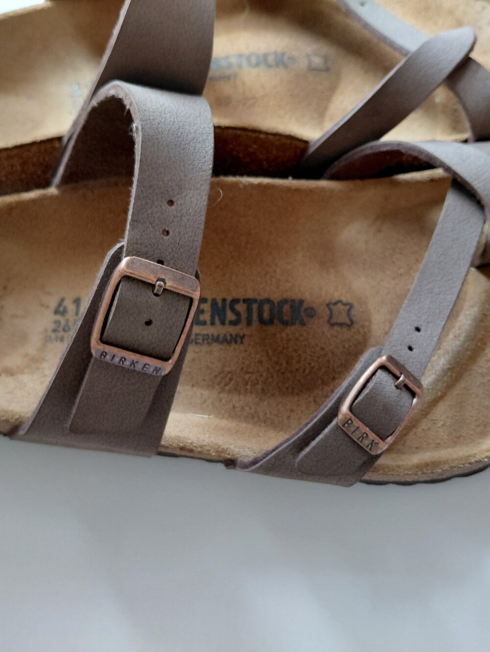 Birkenstocks- Women's 10 Mocha Mayari Birko-Flor Thong Sandal With Toe Loop. - Picture 5 of 13